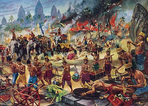 National Geographic image of the downfall of Angkor by Maurice Fievet.